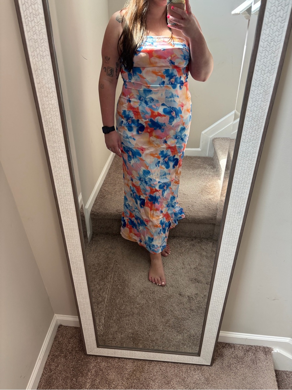 Satin Strapless Dress